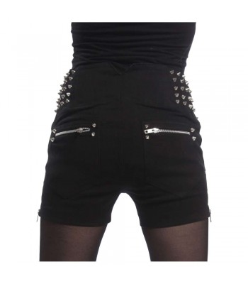 Women Heartless Devina Short Pants Shorts With Studs Black Emo Glamrock 